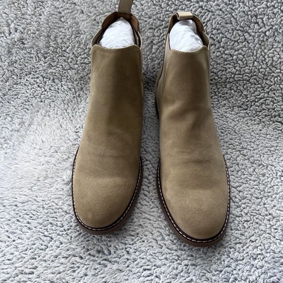 Steve Madden Men Highline Chelsea Boot Size 13 Sand Suede 100% Leather Shoes NEW - Picture 9 of 15